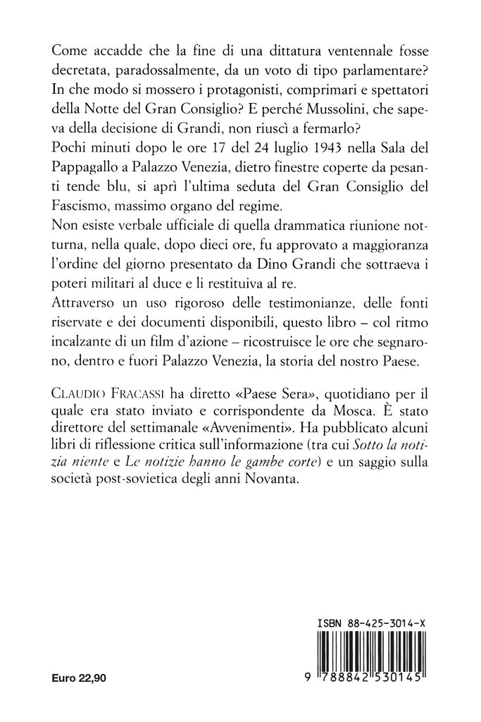 Fracassi C.: La lunga notte di Mussolini